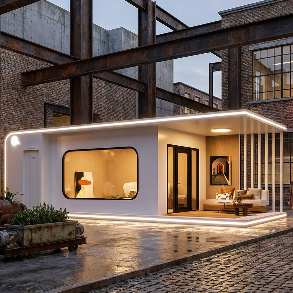Szabálytalan alakú, egyrétegű levehető Apple Cabin kapszula