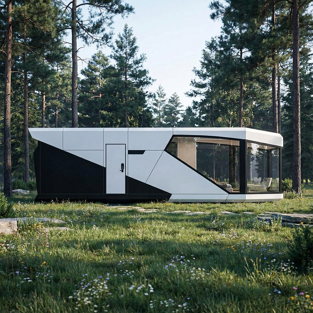 Szabálytalan alakú, egyrétegű levehető Apple Cabin kapszula
