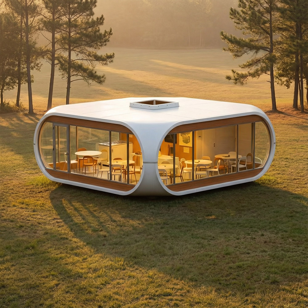 Szabálytalan alakú, egyrétegű levehető Apple Cabin kapszula