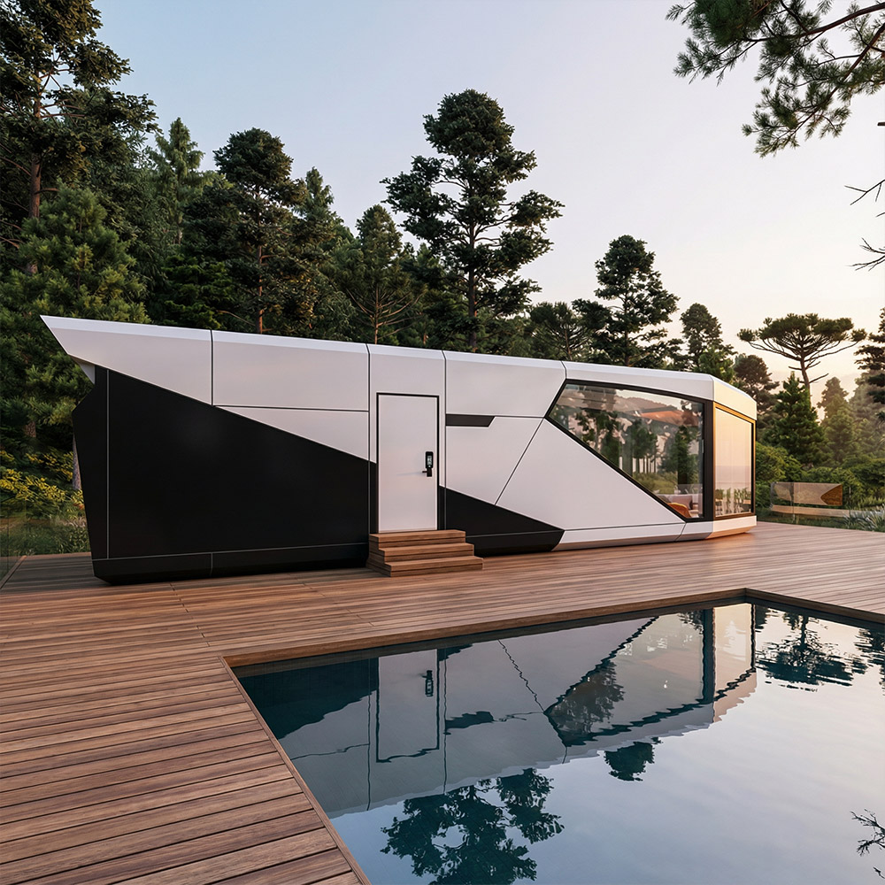 Szabálytalan alakú, egyrétegű levehető Apple Cabin kapszula